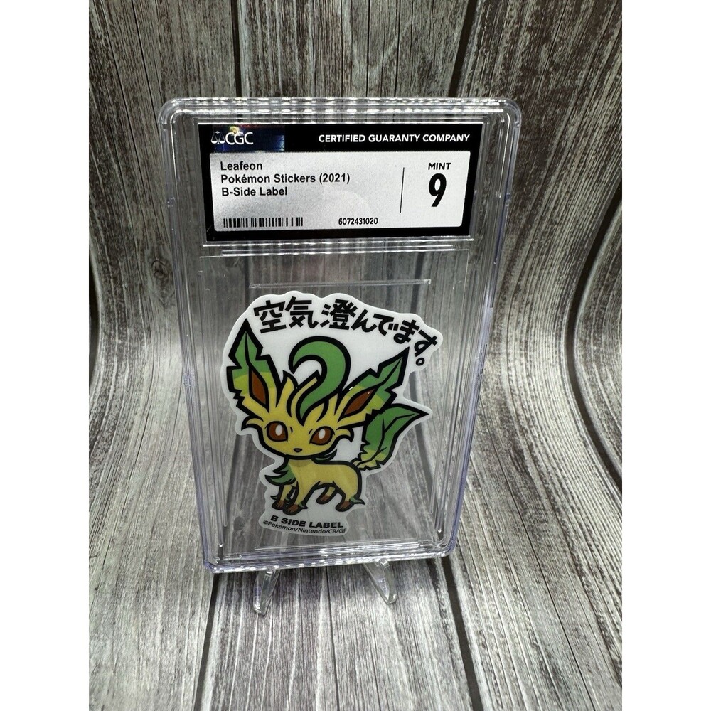 2021 Pokemon Japanese Stickers B-Side Label Leafeon CGC Mint 9